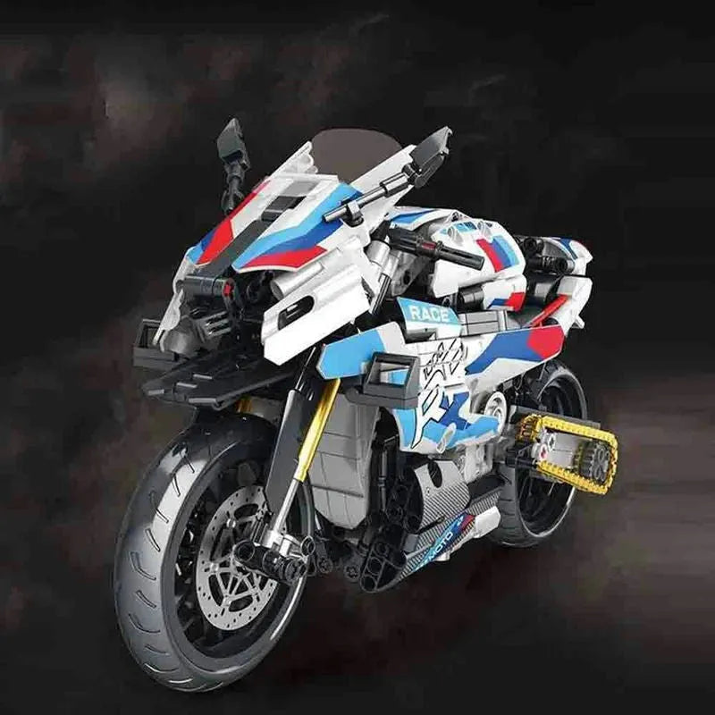 Building Blocks MOC BMW Racing Motorcycle Bikes Bricks Toys 82005 Construction Set Toys - 8