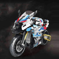 Thumbnail for Building Blocks MOC BMW Racing Motorcycle Bikes Bricks Toys 82005 Construction Set Toys - 8