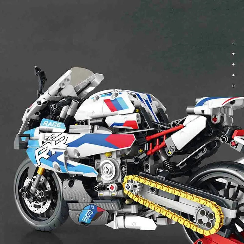 Building Blocks MOC BMW Racing Motorcycle Bikes Bricks Toys 82005 - 7