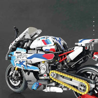 Thumbnail for Building Blocks MOC BMW Racing Motorcycle Bikes Bricks Toys 82005 Construction Set Toys - 7