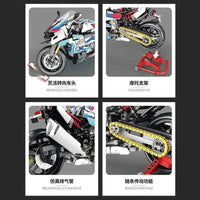 Thumbnail for Building Blocks MOC BMW Racing Motorcycle Bikes Bricks Toys 82005 - 2