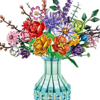 Thumbnail for Building Blocks MOC Bouquet Flower Plant Vase Bricks Pot Kids Toys - 3