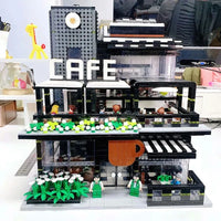 Thumbnail for Building Blocks MOC Creator Expert City Corner Coffee Shop Bricks Toy Construction Set Toys - 16