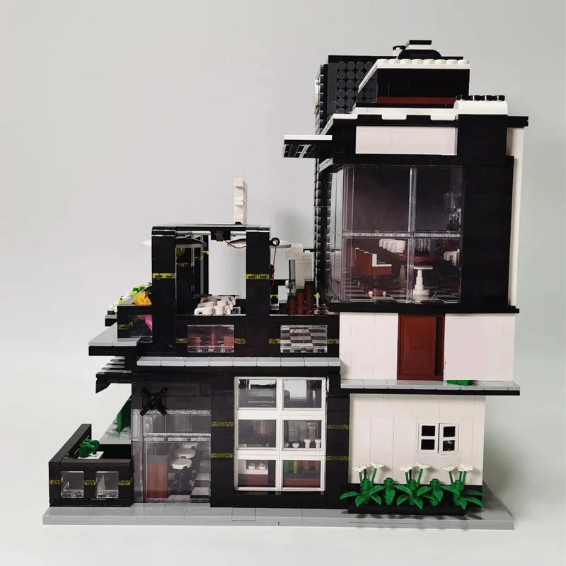 Building Blocks MOC Creator Expert City Corner Coffee Shop Bricks Toy Construction Set Toys - 7