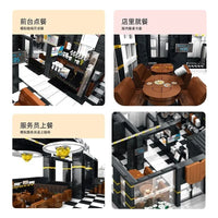 Thumbnail for Building Blocks MOC Creator Expert City Corner Coffee Shop Bricks Toy Construction Set Toys - 11