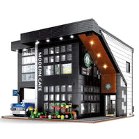 Thumbnail for Building Blocks MOC Creator Expert City Corner Modern Cafe Bricks Toys 86005 - 1