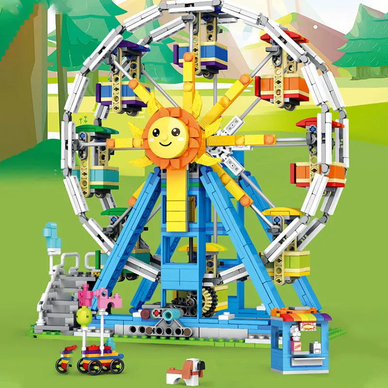 Building Blocks MOC Creator Expert City Ferris Wheel Bricks Toy - 3