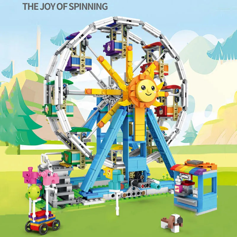 Building Blocks MOC Creator Expert City Ferris Wheel Bricks Toy - 4
