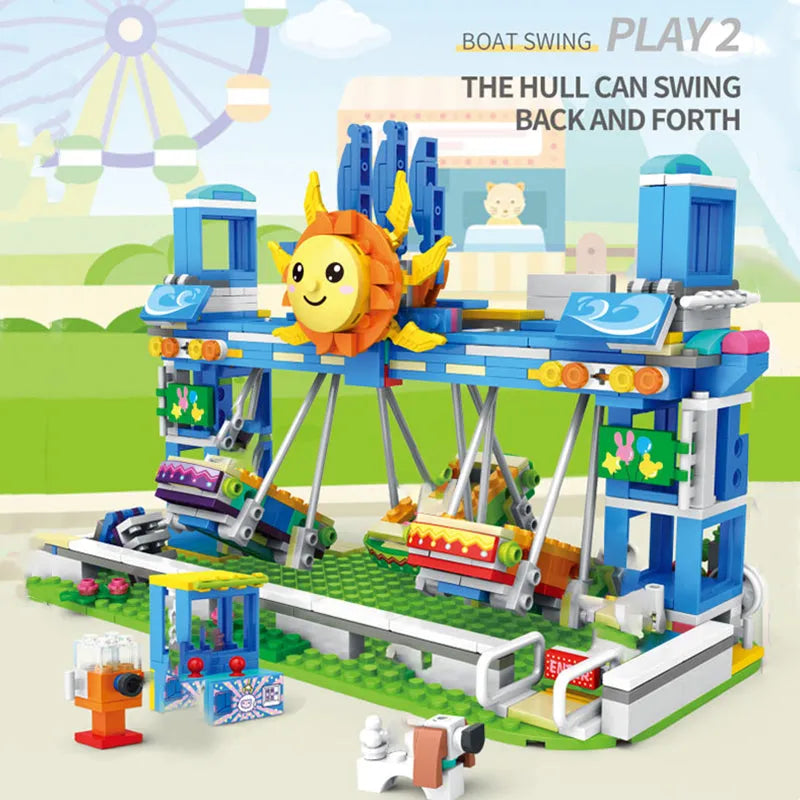 Building Blocks MOC Creator Expert City Ferris Wheel Bricks Toy - 5