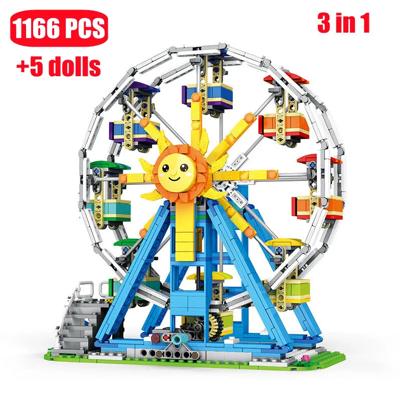 Building Blocks MOC Creator Expert City Ferris Wheel Bricks Toy - 2