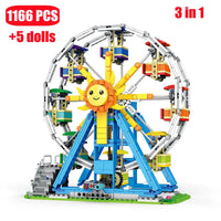 Thumbnail for Building Blocks MOC Creator Expert City Ferris Wheel Bricks Toy - 2