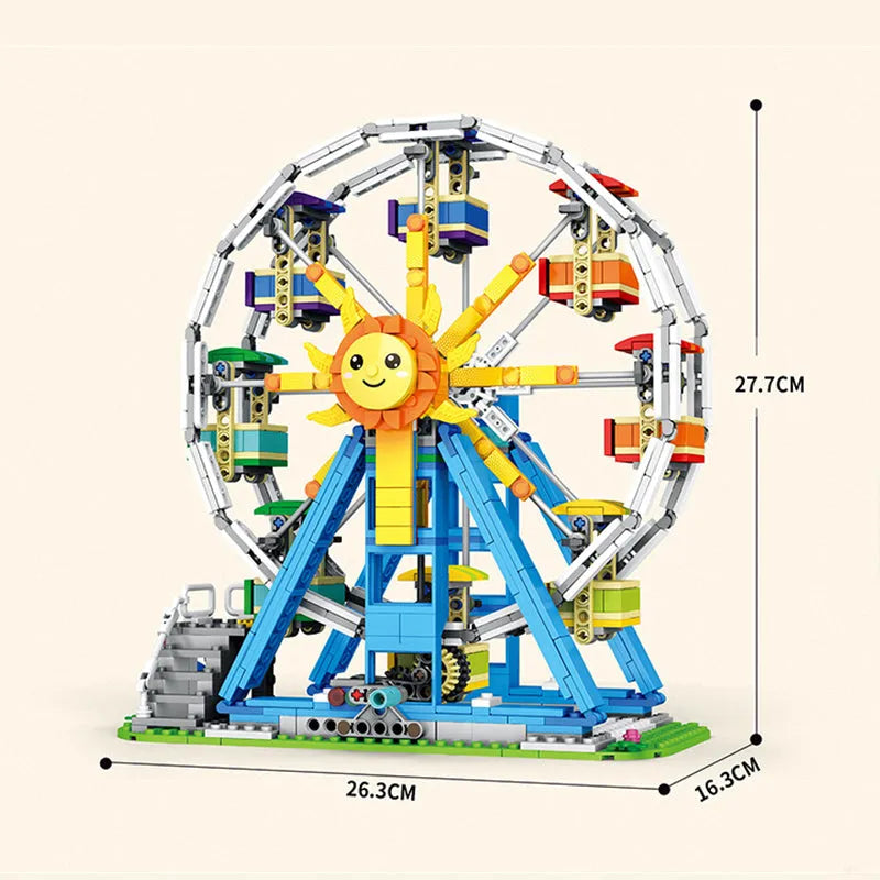 Building Blocks MOC Creator Expert City Ferris Wheel Bricks Toy - 7