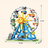 Thumbnail for Building Blocks MOC Creator Expert City Ferris Wheel Bricks Toy - 7