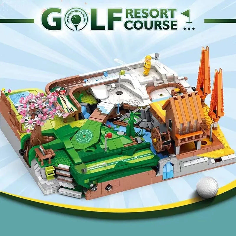 Building Blocks MOC Creator Expert City Golf Course Resort Bricks Toy - 2
