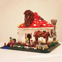 Thumbnail for Building Blocks MOC Creator Expert City Mushroom House Bricks Toys - 4