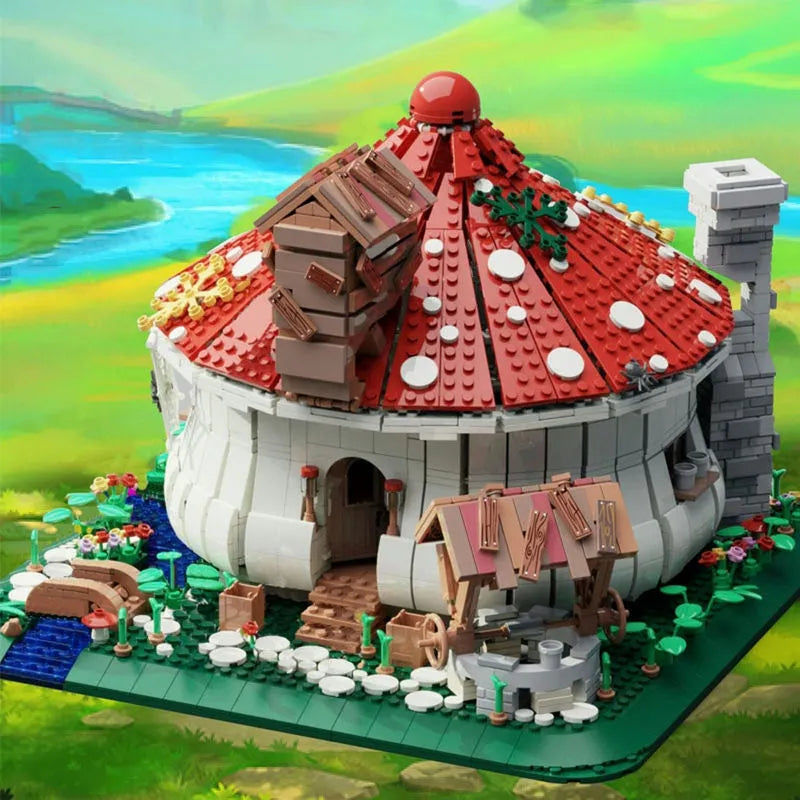 Building Blocks MOC Creator Expert City Mushroom House Bricks Toys - 2