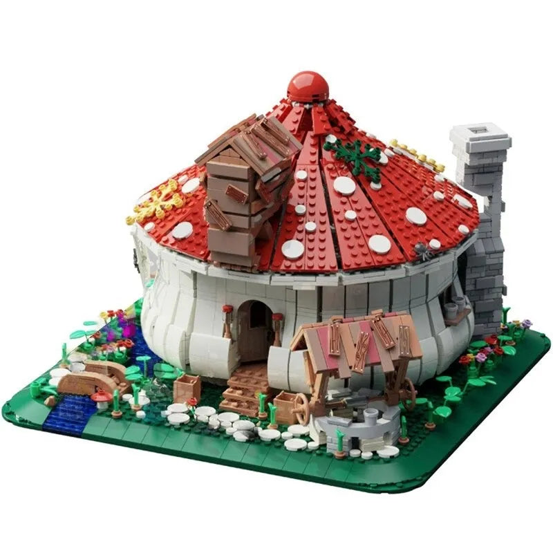 Building Blocks MOC Creator Expert City Mushroom House Bricks Toys - 1