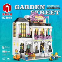 Thumbnail for Building Blocks MOC Creator Expert European City Garden Flower Villa Bricks Toy - 2