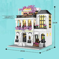 Thumbnail for Building Blocks MOC Creator Expert European City Garden Flower Villa Bricks Toy - 8