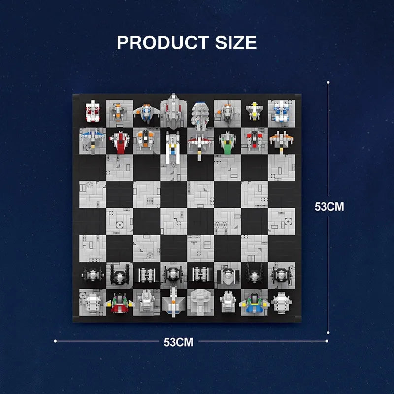 Building Blocks MOC Creator Expert Star Wars Space Chess Board Bricks Toy 671 - 7