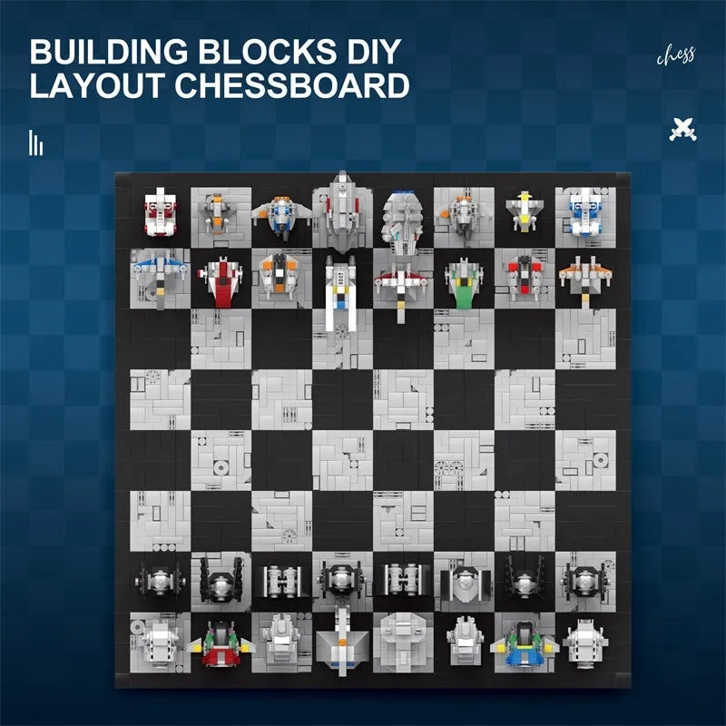 Building Blocks MOC Creator Expert Star Wars Space Chess Board Bricks Toy 671 - 5