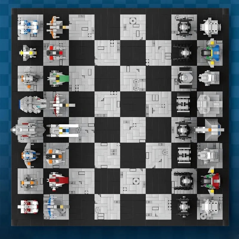 Chess Brick MOC Creator Expert Star Wars Space Chess Board Toy