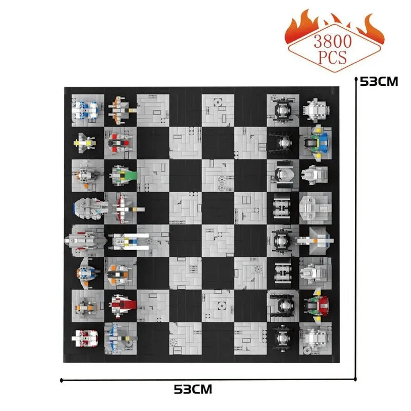 Building Blocks MOC Creator Expert Star Wars Space Chess Board Bricks Toy 671 - 2