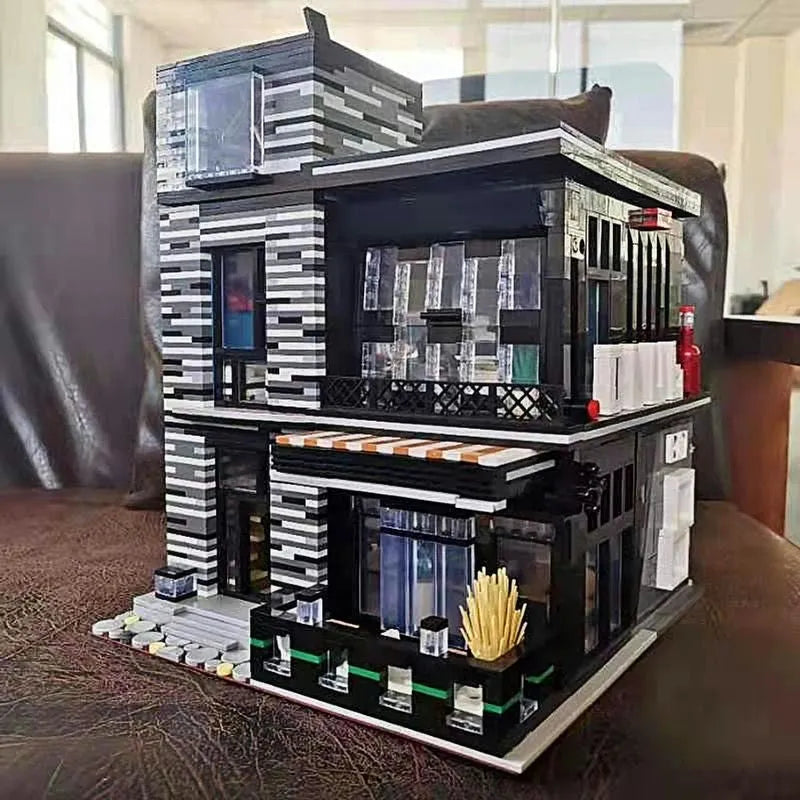 Building Blocks MOC Creator Expert Street City ISLET Bar Bricks Toy 86008 Construction Set Toys - 11