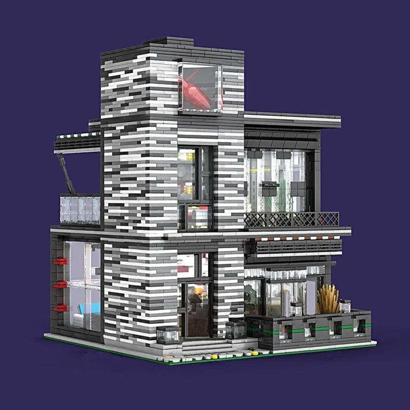 Building Blocks MOC Creator Expert Street City ISLET Bar Bricks Toy 86008 - 10