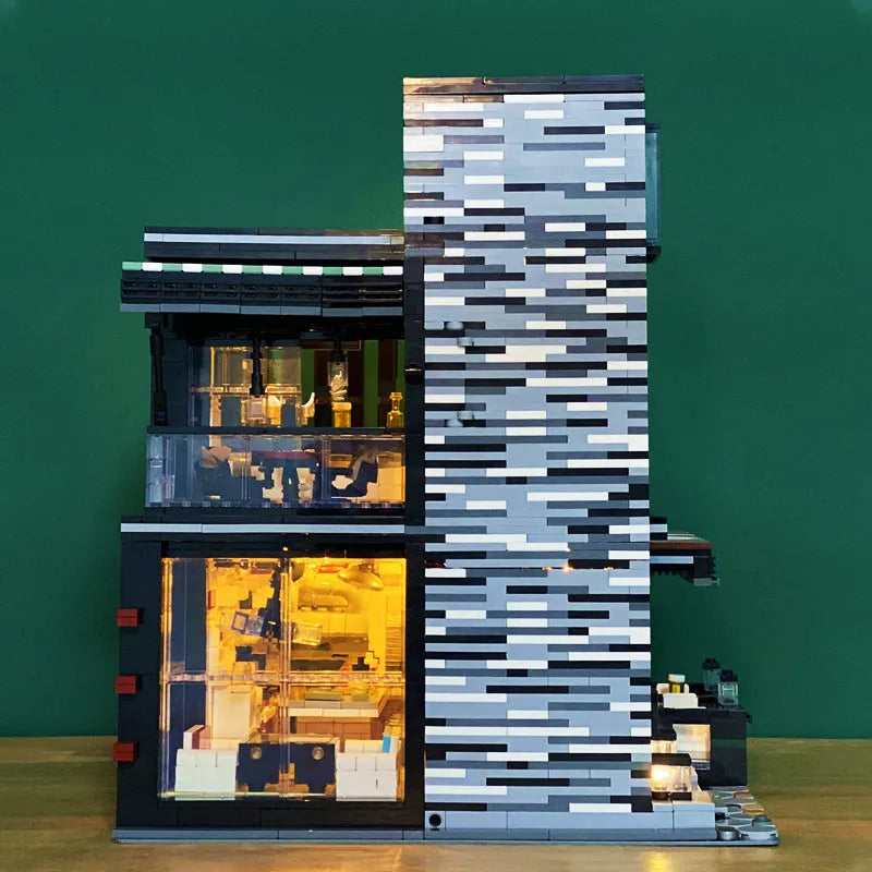 Building Blocks MOC Creator Expert Street City ISLET Bar Bricks Toy 86008 - 7