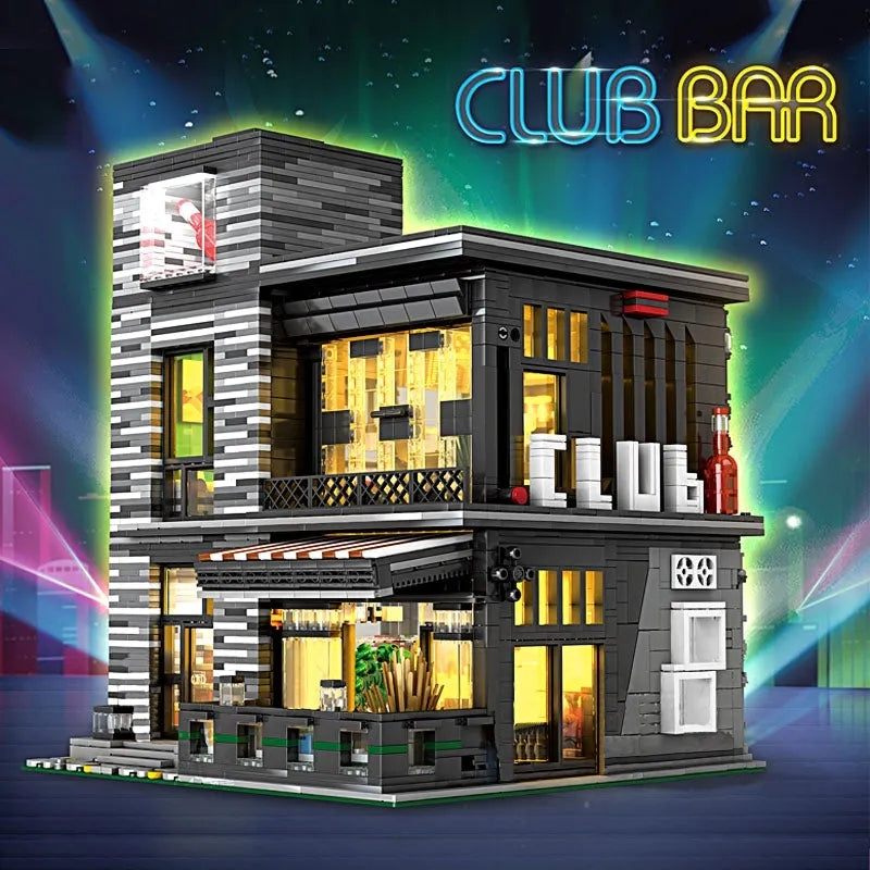 Building Blocks MOC Creator Expert Street City ISLET Bar Bricks Toy 86008 Construction Set Toys - 2