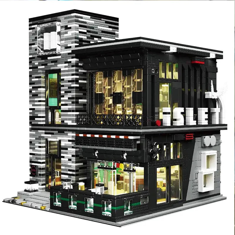 Building Blocks MOC Creator Expert Street City ISLET Bar Bricks Toy 86008 - 1