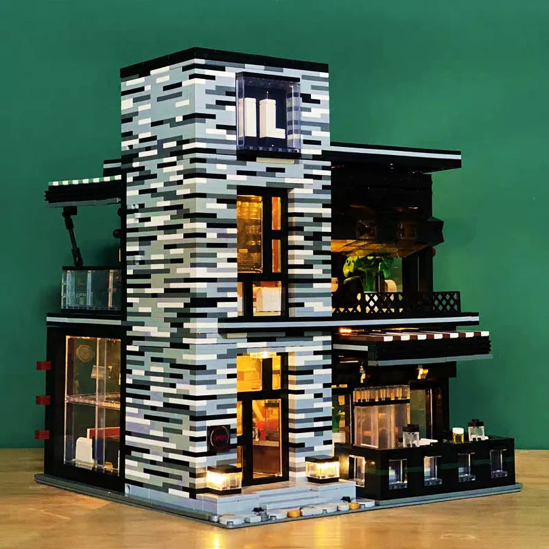 Building Blocks MOC Creator Expert Street City ISLET Bar Bricks Toy 86008 - 4