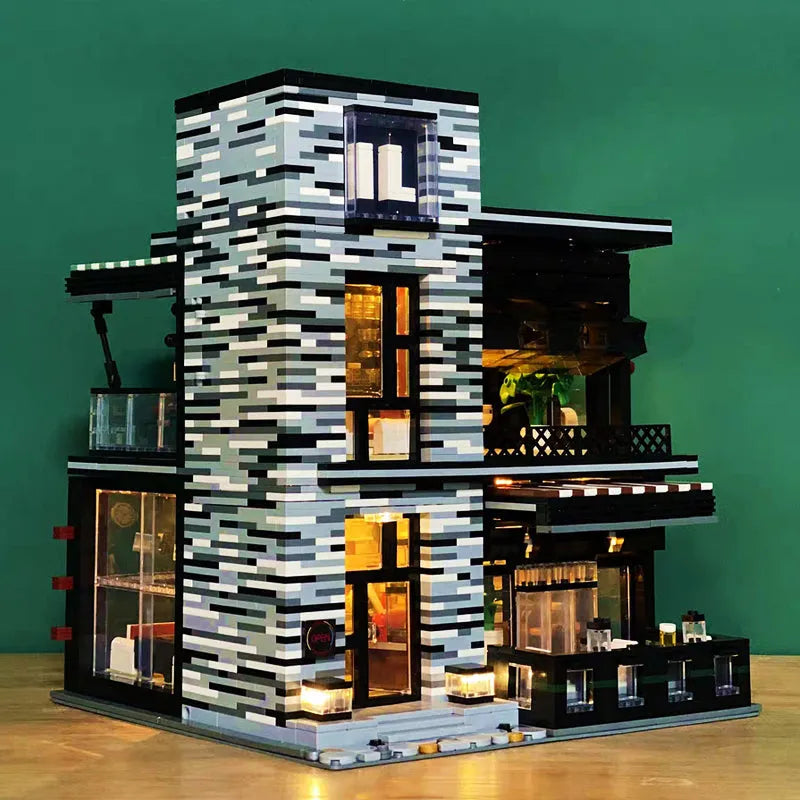 Building Blocks MOC Creator Expert Street City ISLET Bar Bricks Toy 86008 Construction Set Toys - 4