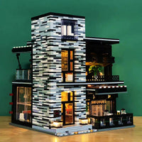 Thumbnail for Building Blocks MOC Creator Expert Street City ISLET Bar Bricks Toy 86008 Construction Set Toys - 4