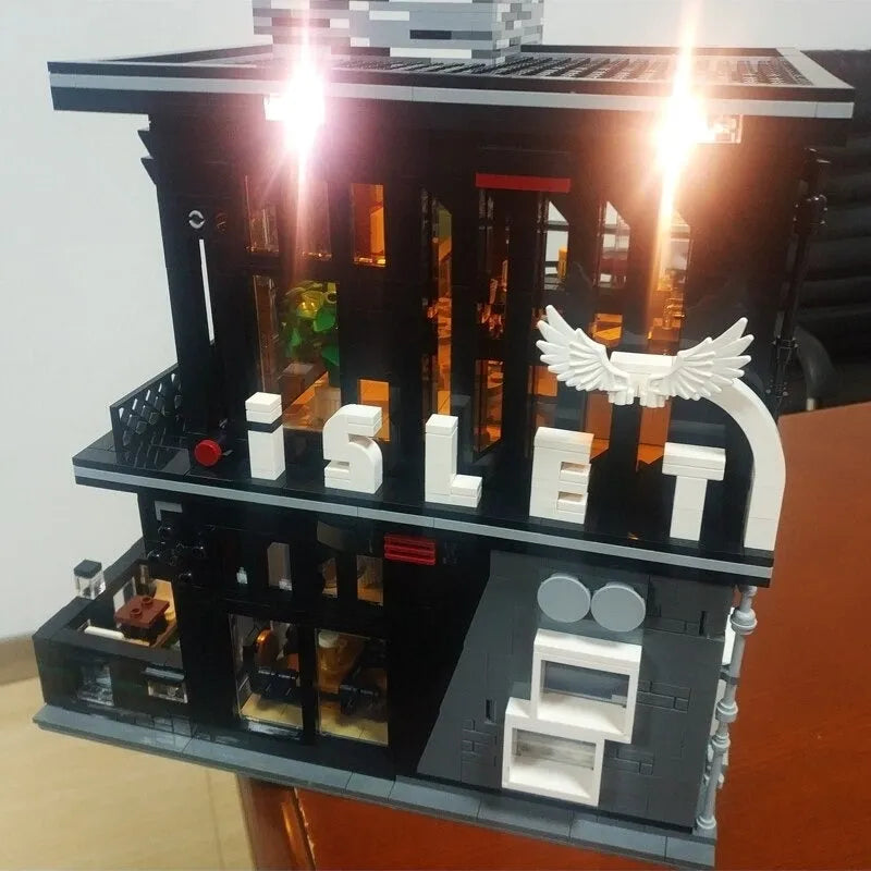 Building Blocks MOC Creator Expert Street City ISLET Bar Bricks Toy 86008 Construction Set Toys - 9