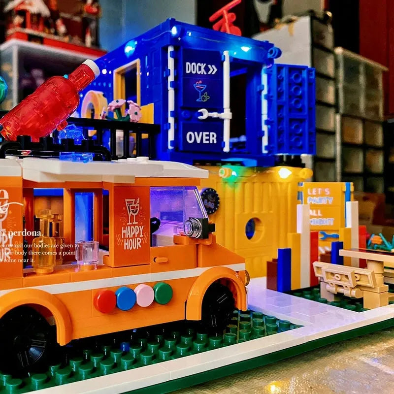 Building Blocks MOC Creator Experts Container Bar Bricks Kids Toys Construction Set Toys - 14