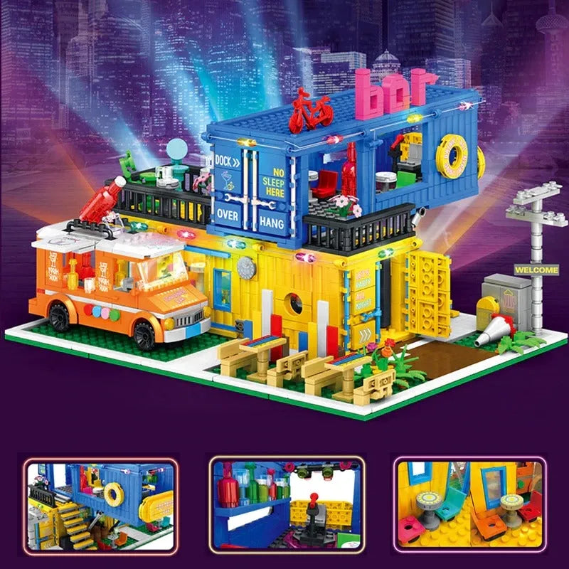 Building Blocks MOC Creator Experts Container Bar Bricks Kids Toys Construction Set Toys - 7