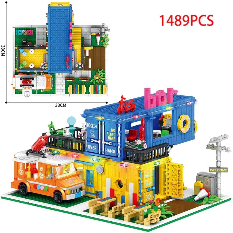 Building Blocks MOC Creator Experts Container Bar Bricks Kids Toys Construction Set Toys - 8