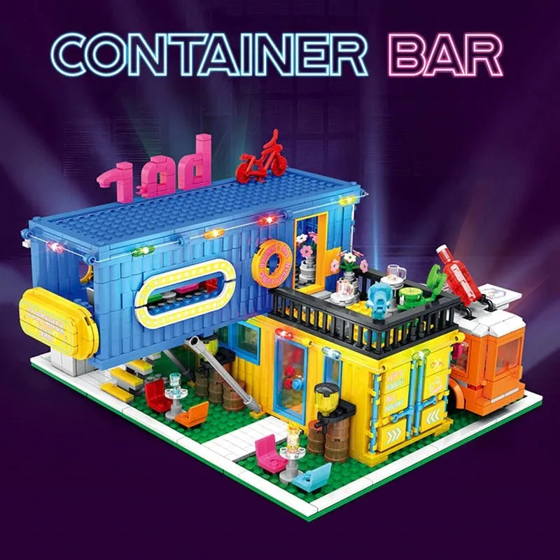 Building Blocks MOC Creator Experts Container Bar Bricks Kids Toys Construction Set Toys - 3