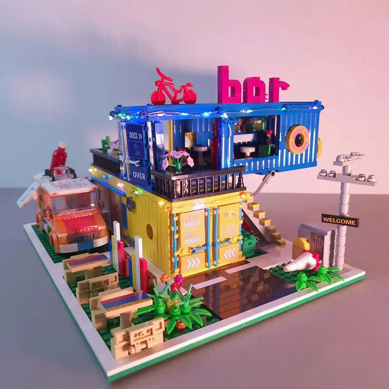 Building Blocks MOC Creator Experts Container Bar Bricks Kids Toys Construction Set Toys - 12