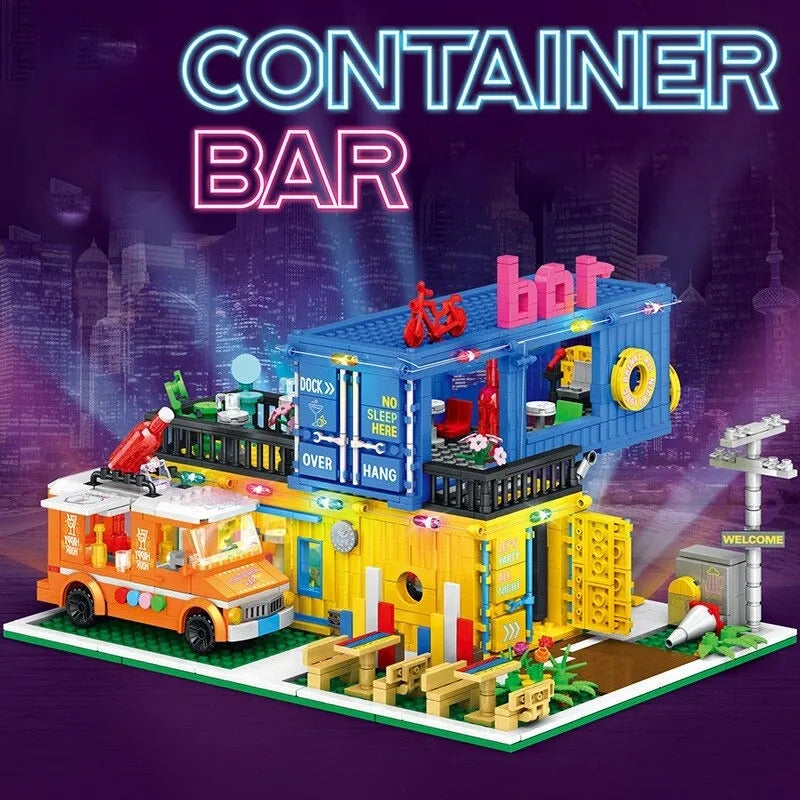 Building Blocks MOC Creator Experts Container Bar Bricks Kids Toys Construction Set Toys - 2