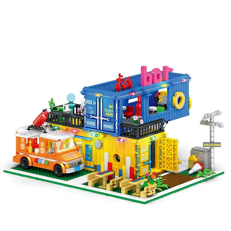Building Blocks MOC Creator Experts Container Bar Bricks Kids Toys Construction Set Toys - 4