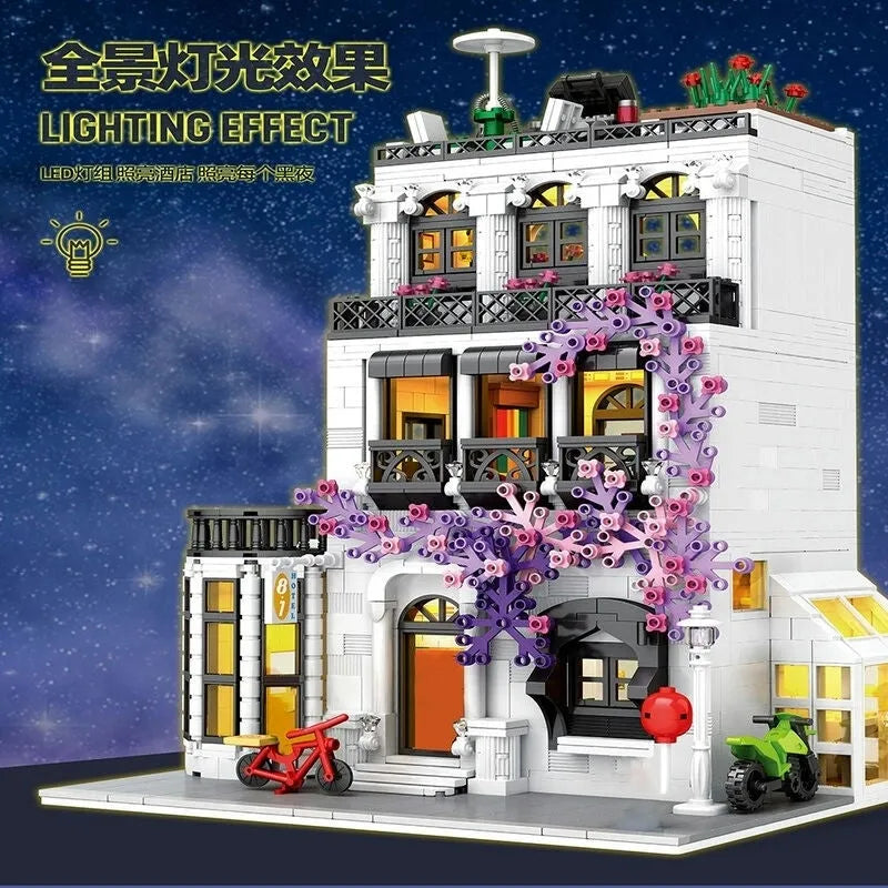 Building Blocks MOC Expert Creator European City Garden Flower House Bricks Toy - 3