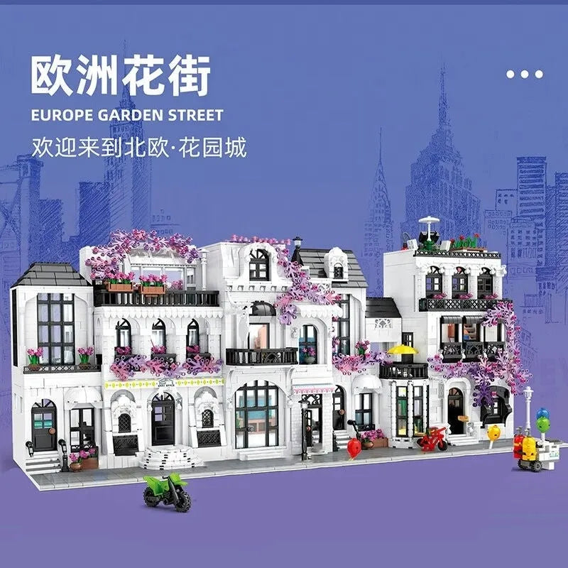 Building Blocks MOC Expert Creator European City Garden Flower House Bricks Toy - 4