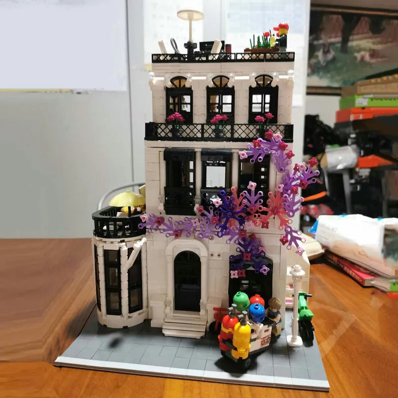 Building Blocks MOC Expert Creator European City Garden Flower House Bricks Toy - 9