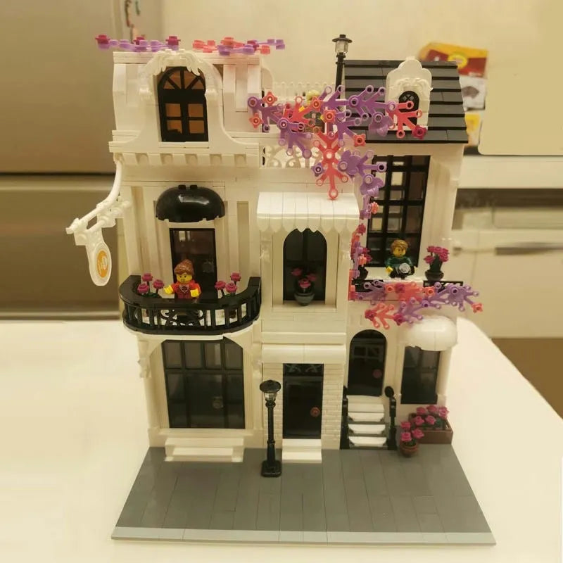 Building Blocks MOC Expert Creator European City Garden Flower House Bricks Toy - 10