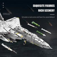 Thumbnail for Building Blocks MOC Military Aircraft F15E Jet Fighter Plane Bricks Toys - 4