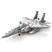 Thumbnail for Building Blocks MOC Military Aircraft F15E Jet Fighter Plane Bricks Toys - 11