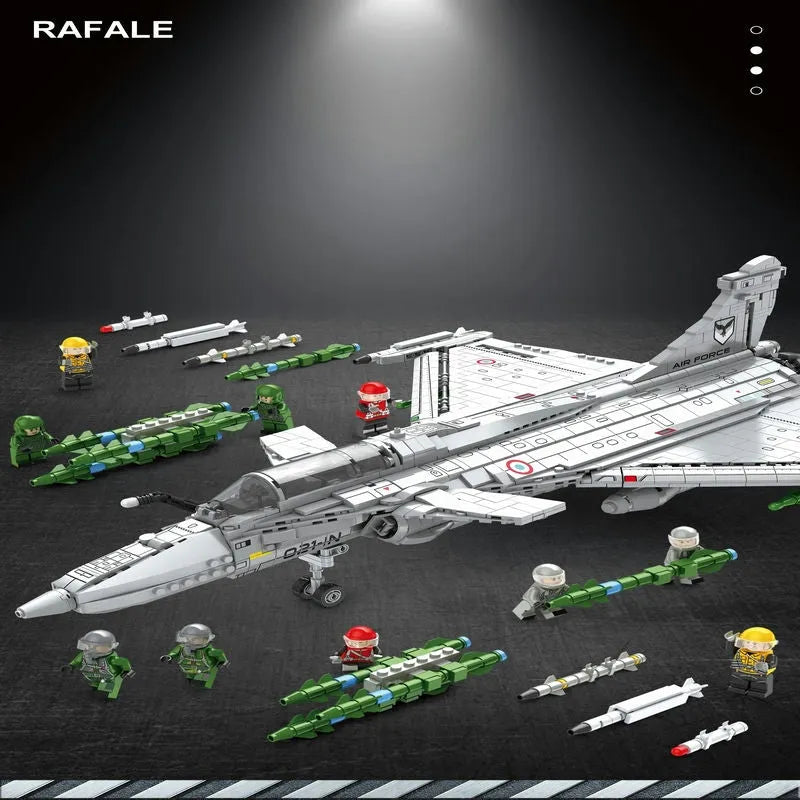 Building Blocks MOC Military Aircraft F15E Jet Fighter Plane Bricks Toys - 9
